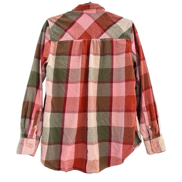 Time and Tru Women's Button Down Flannel Shirt Long Sleeve Top Size Small - Picture 5 of 7